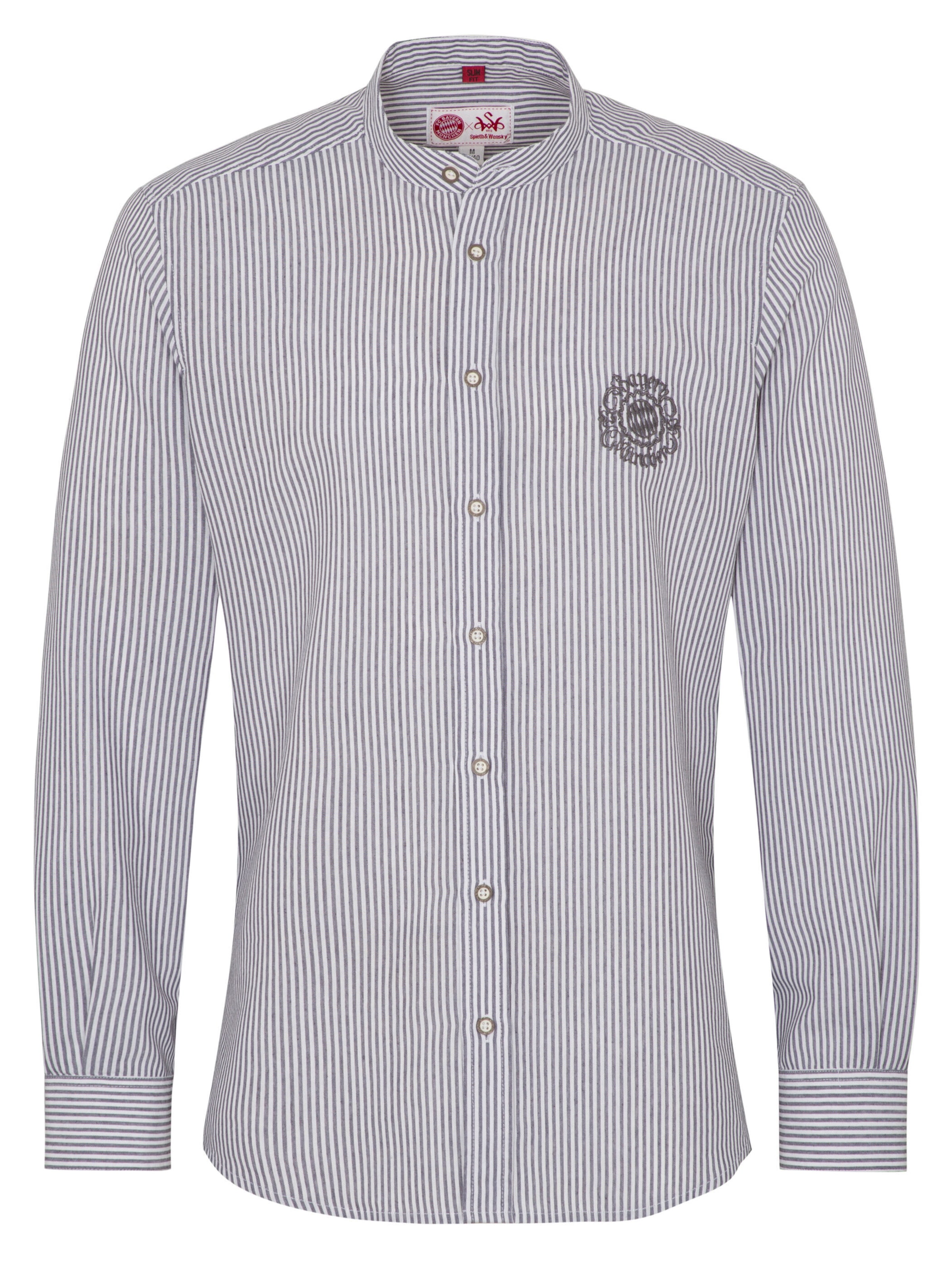 Coupe slim Chemise folklorique SPIETH & WENSKY en blanc : devant