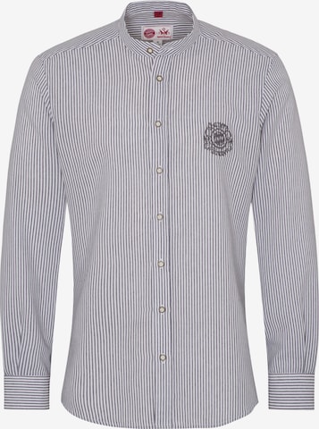 Coupe slim Chemise folklorique SPIETH & WENSKY en blanc : devant
