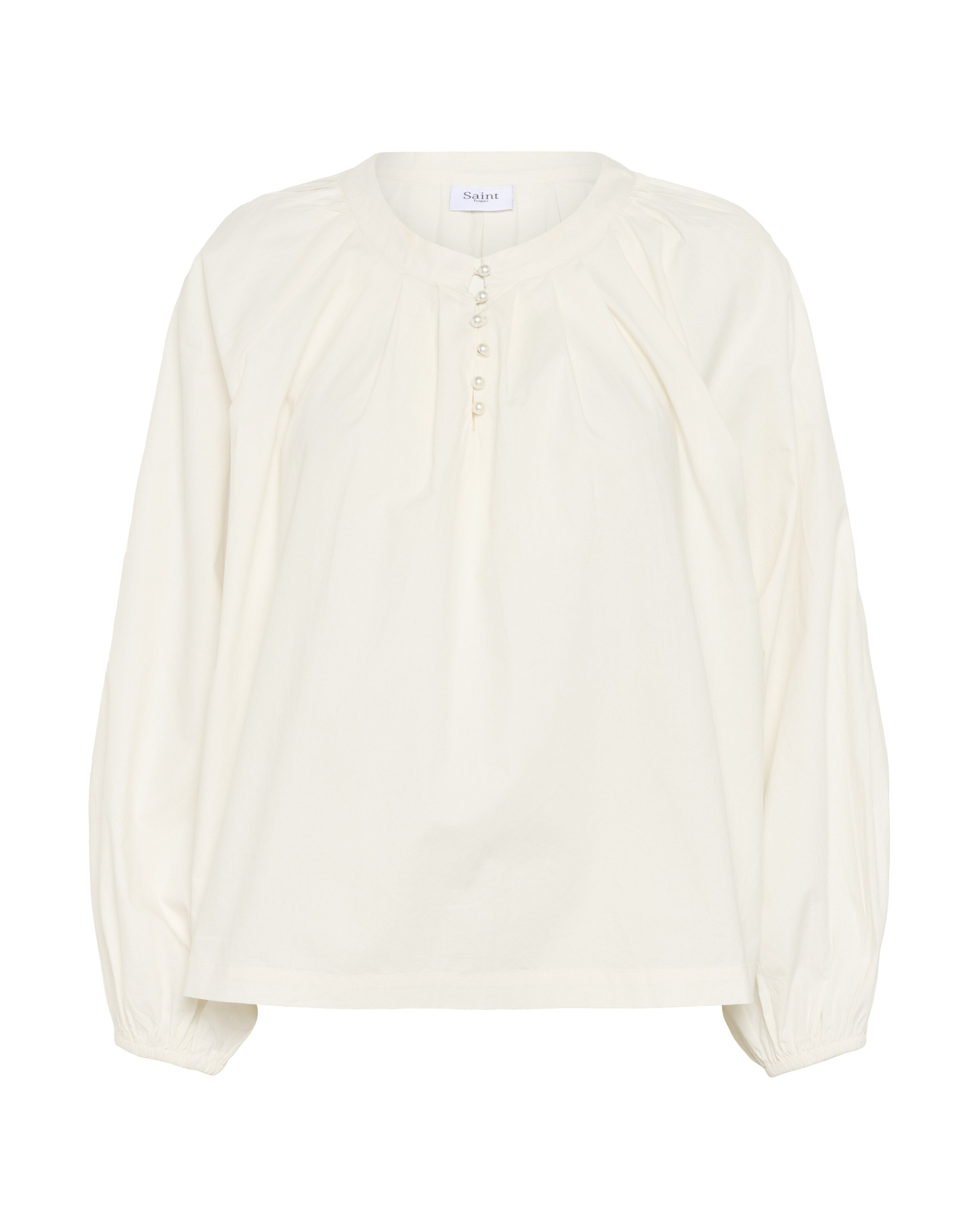 SAINT TROPEZ Bluse 'Ibel' in Weiß: Vorderseite