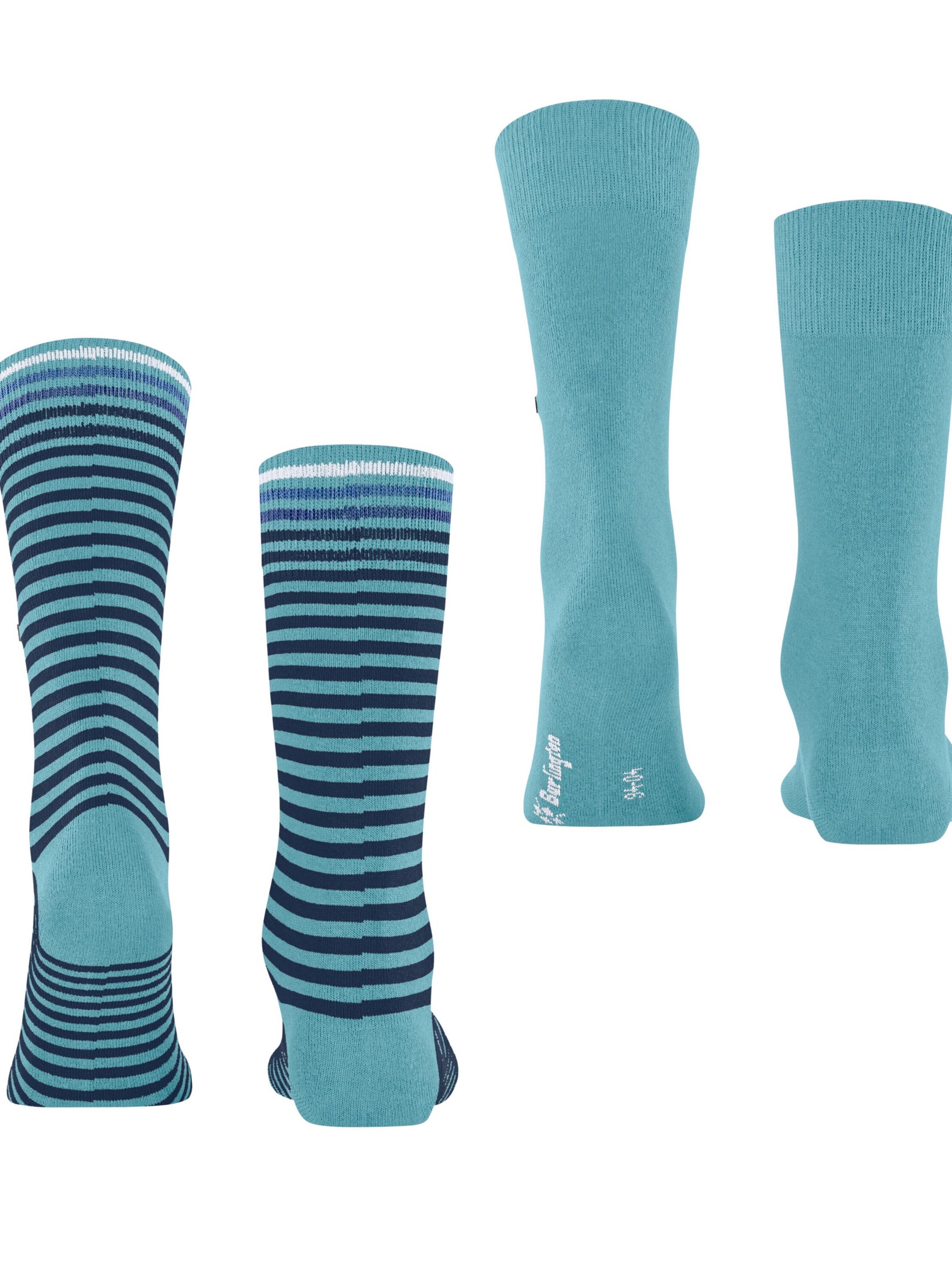 BURLINGTON Socks 'Everyday Stripe 2-Pack' in Blue
