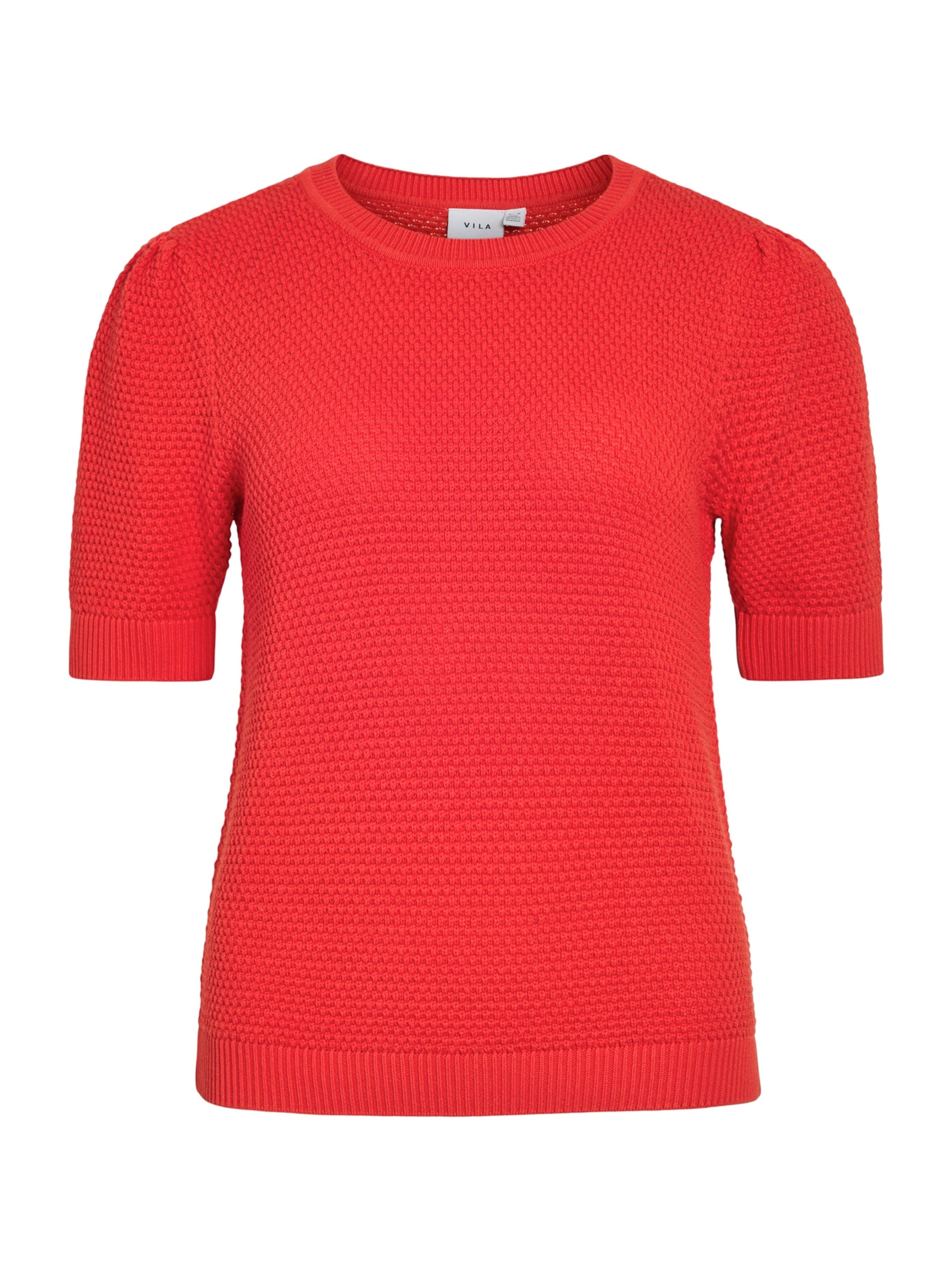 VILA Пуловер 'VIDALO' в червено: отпред