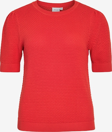 VILA Пуловер 'VIDALO' в червено: отпред