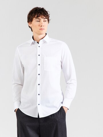 OLYMP Slim fit Srajca | bela barva: sprednja stran