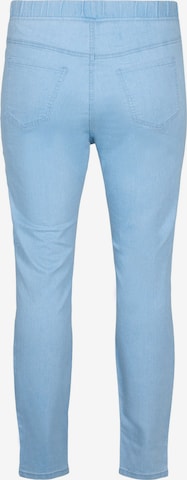 Zizzi Skinny Farkkuleggingsit 'ALMA' värissä sininen