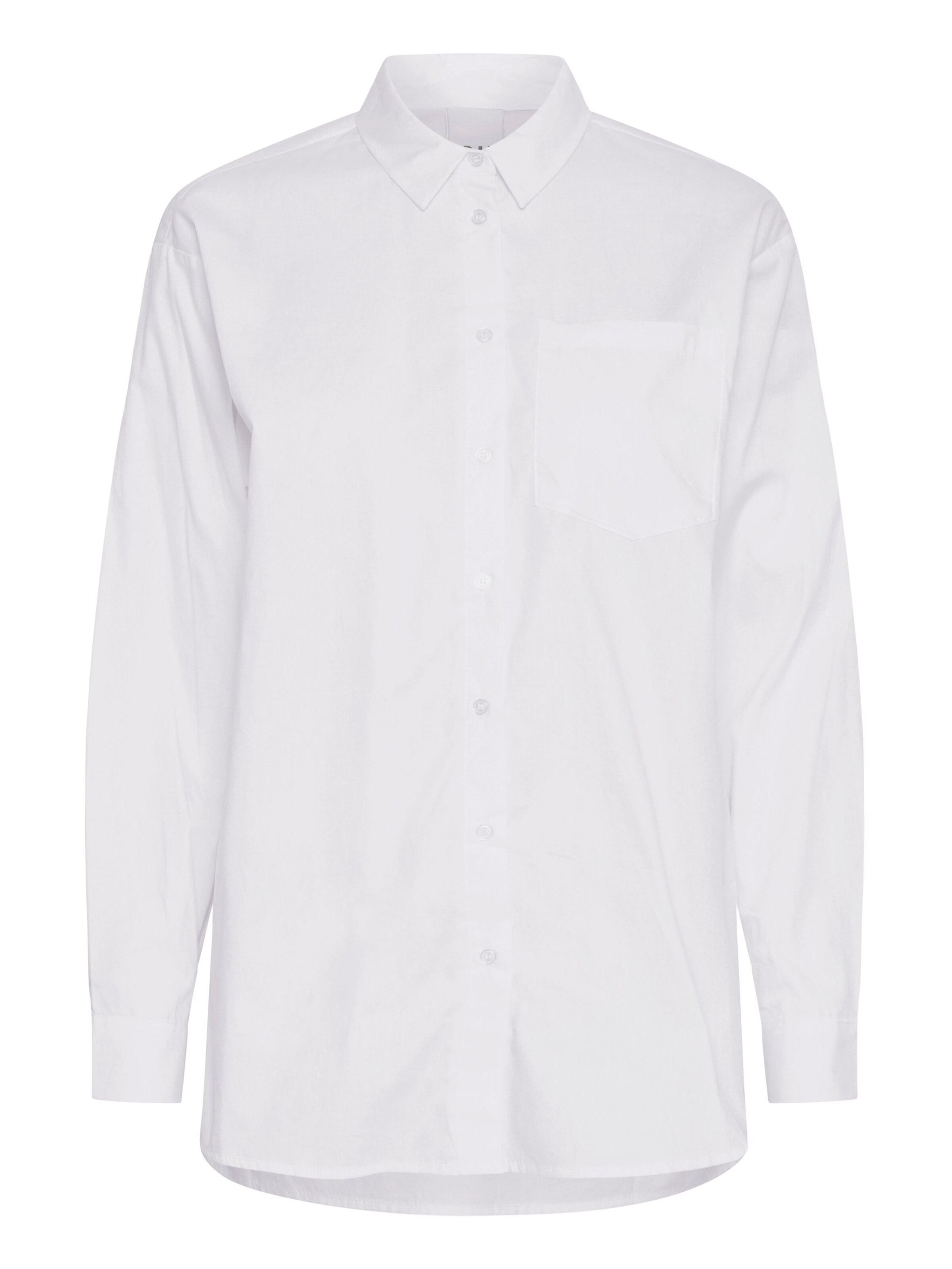 ICHI Blouse 'IHGESTA SH' in Wit: voorkant