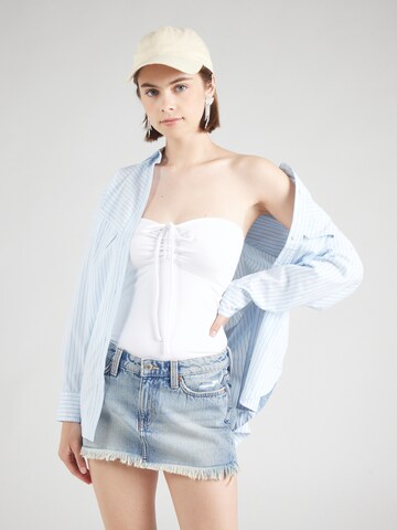 HOLLISTER Top in White: front