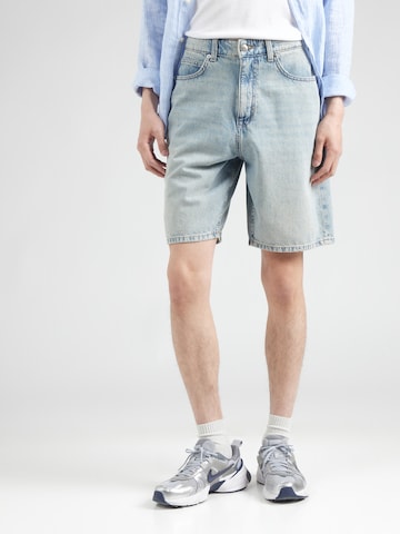 QS Loosefit Jeans i blå: framsida