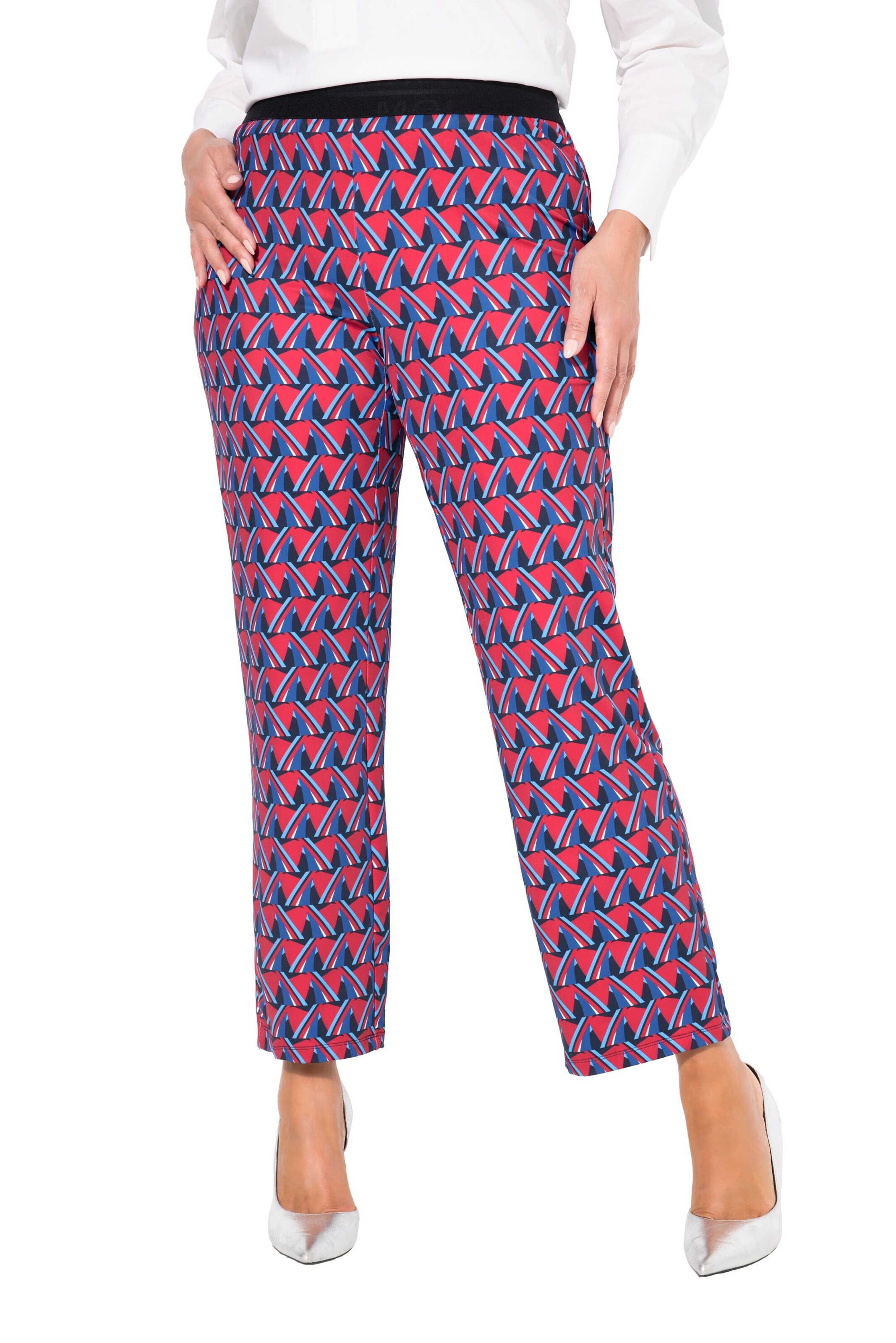 Ulla Popken Slimfit Hose in Rot: Vorderseite