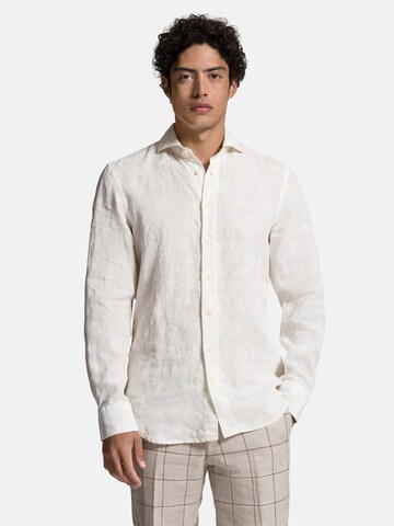 Baldessarini Slim fit Business shirt in Beige: front