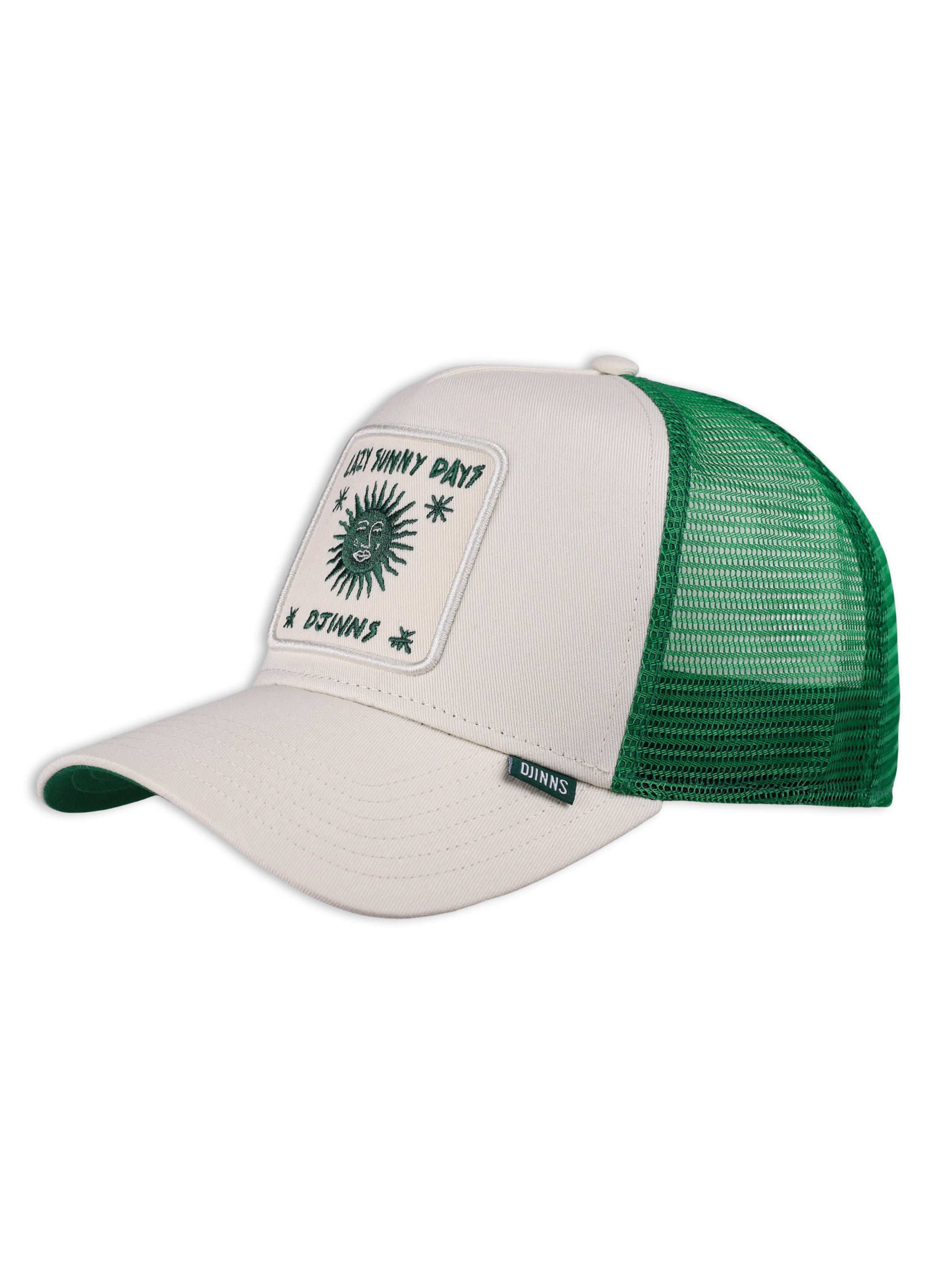 DJINNS Cap 'Lazy Sunny Days' in Beige: front