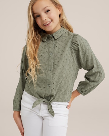 WE Fashion Blouse in Groen: voorkant