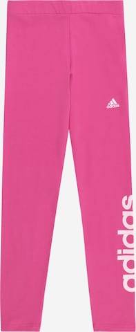 rožinė ADIDAS SPORTSWEAR Siaurėjantis Sportinės kelnės 'Essentials': priekis