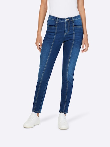 regular Jeans con pieghe di heine in blu: frontale
