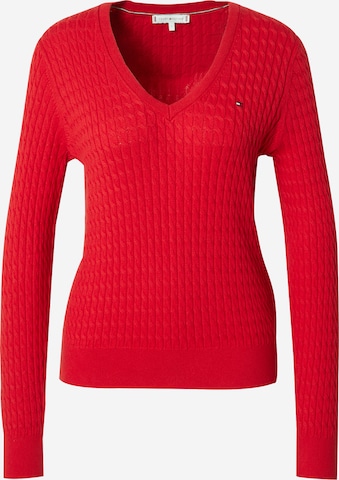 raudona TOMMY HILFIGER Megztinis: priekis