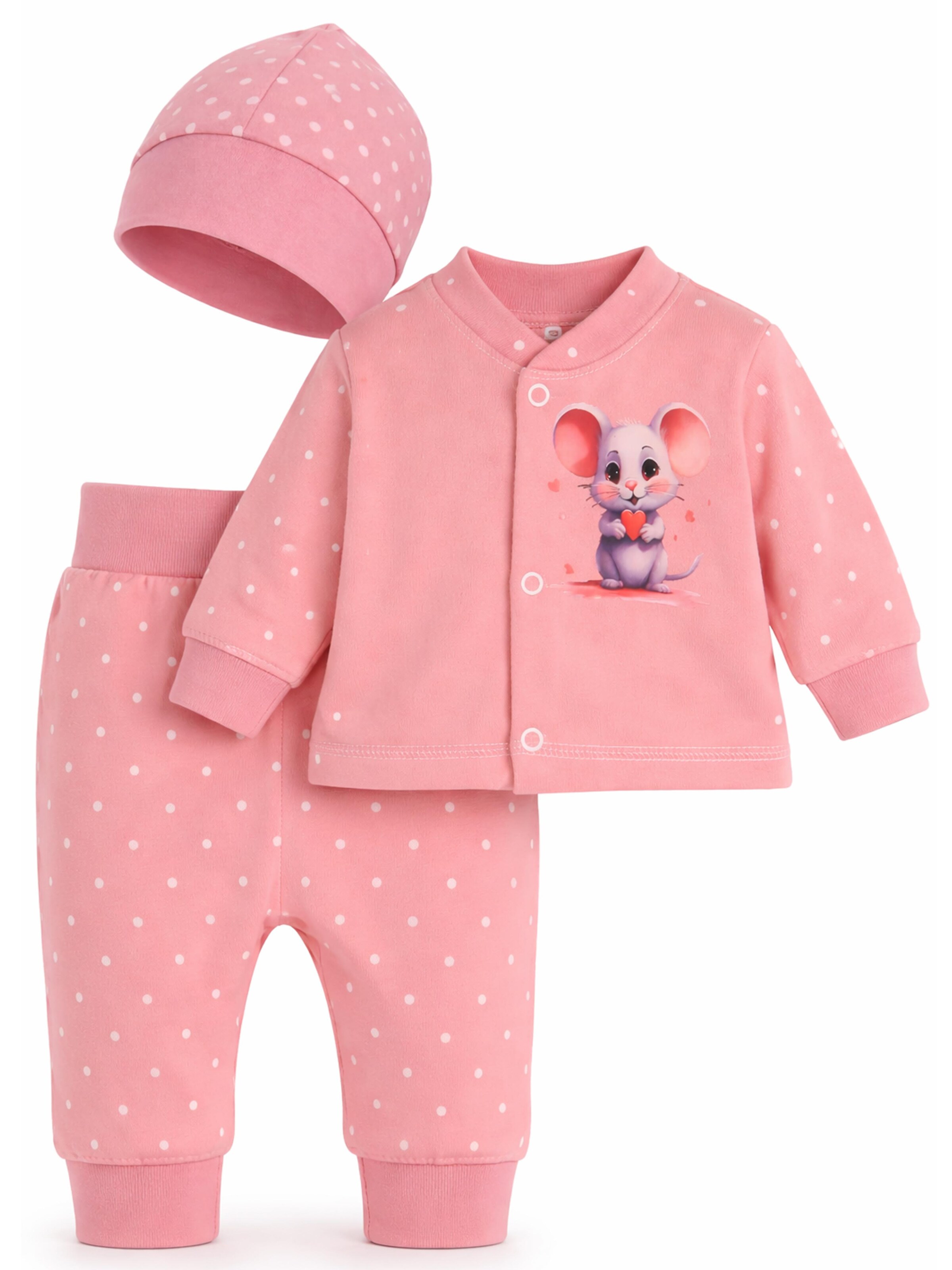 La Bortini Set in Pink: front