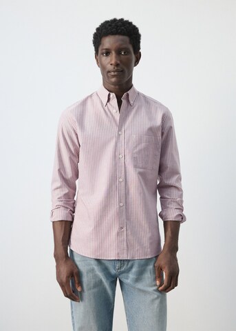 MANGO MAN Regular Fit Hemd 'Oxlir' in Pink: Vorderseite