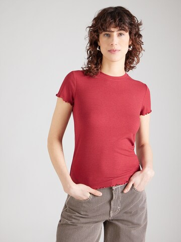T-shirt 'PCNICCA' PIECES en rouge : devant