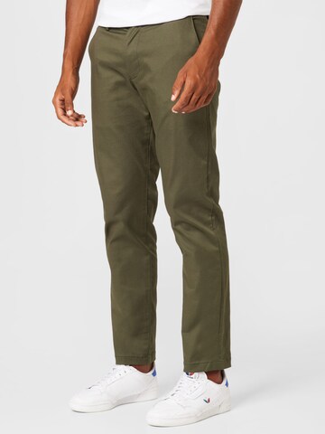 SELECTED HOMMEregular Chino hlače 'Stoke' - zelena boja: prednji dio