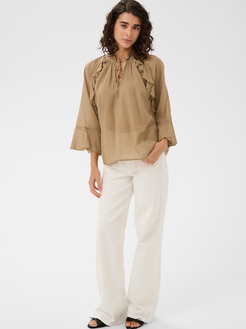 Camicia da donna 'Flora' di Kaffe in beige