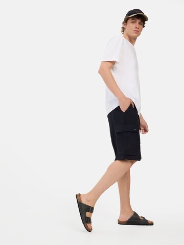 CAMEL ACTIVE Tapered Sweatshorts mit Cargotaschen in Blau