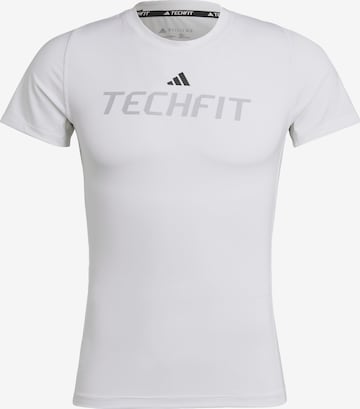 T-Shirt fonctionnel ADIDAS PERFORMANCE en blanc : devant