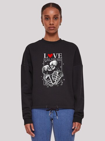 F4NT4STIC Sweatshirt 'Love is all you need' in Schwarz: Vorderseite