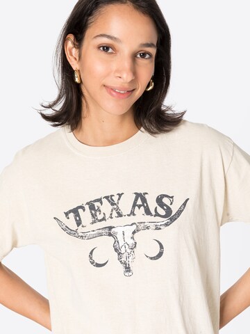 Nasty Gal Oversized shirt 'Texas' in Beige