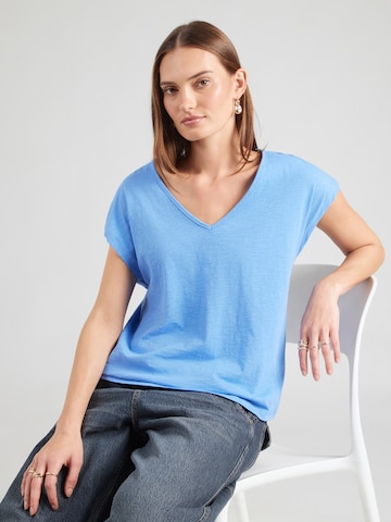 T-shirt QS en bleu : devant