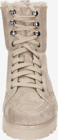 SIOUX Lace-Up Ankle Boots in Beige