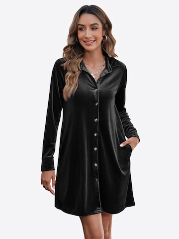 Imily Bela Dolga srajca | črna barva: sprednja stran