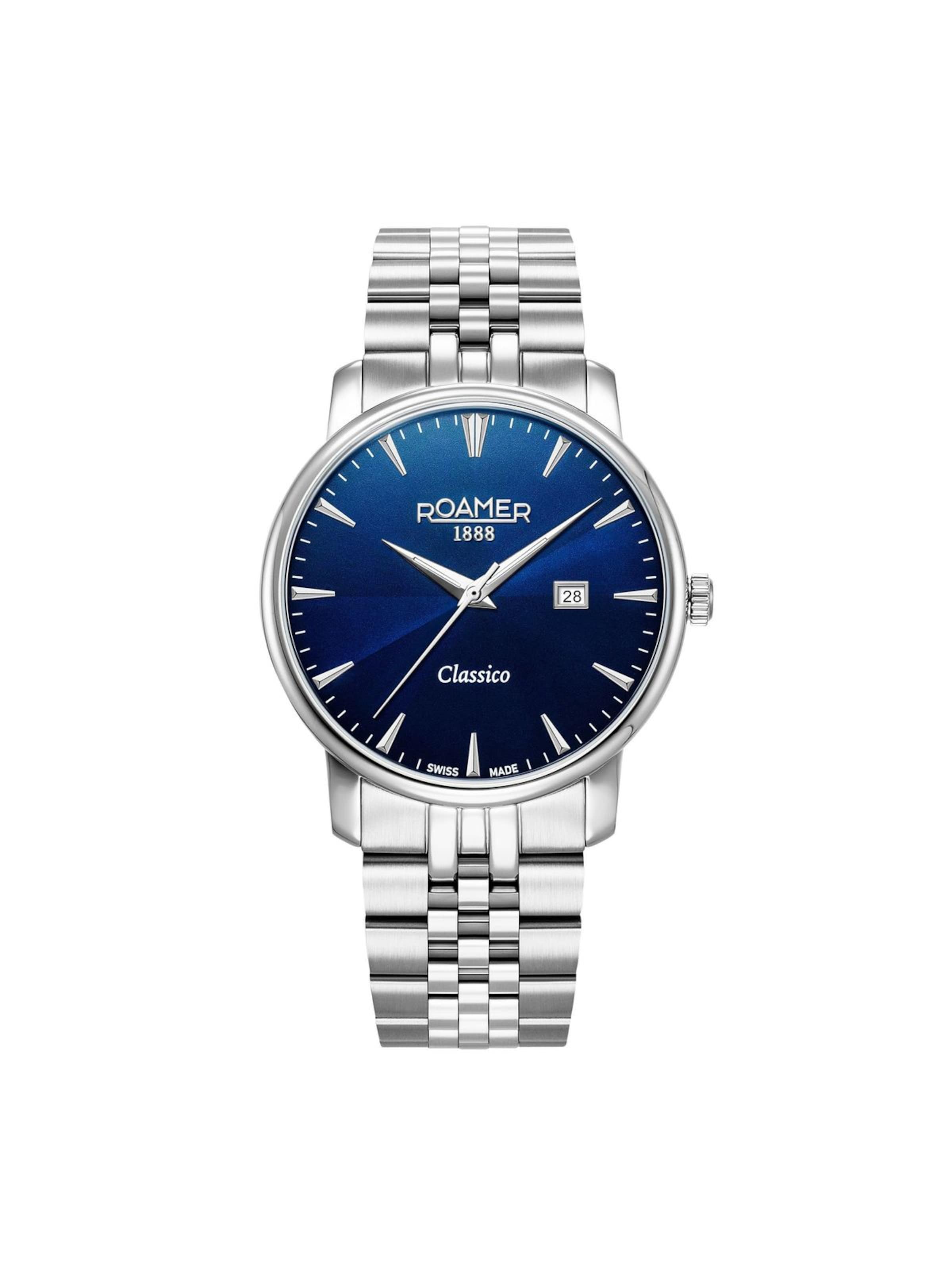 Montre à affichage analogique Roamer en bleu : devant