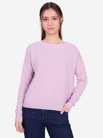 BELLEMERE NEW YORK Pullover 'Kaschmirpullover mit U-Boot-Ausschnitt'‌‌‌ in Pink