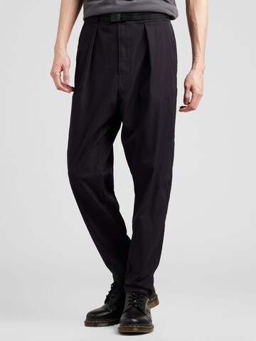 Effilé Pantalon à pince G-Star RAW en noir : devant