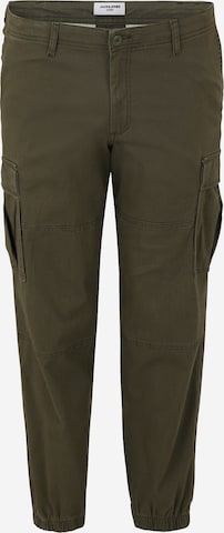 žalia Jack & Jones Plus Standartinis Laisvo stiliaus kelnės 'JPSTKANE JJJONNIE': priekis