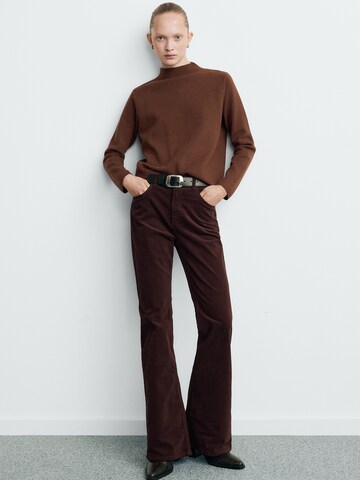 MANGO Sveter 'CHIMNEY' - Hnedá