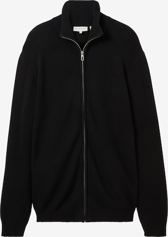 Vestes en maille TOM TAILOR en noir : devant