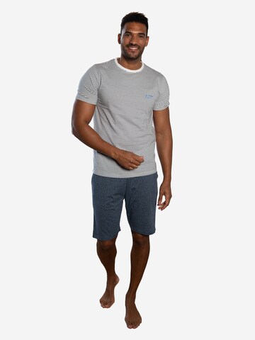 Phil & Co. Berlin Pajama short ' Classics ' in Blue: front