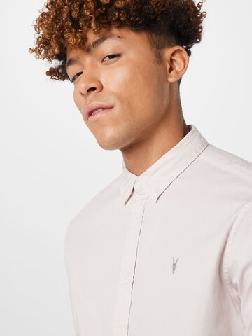 AllSaints Regular fit Button Up Shirt 'Hawthorne' in Grey