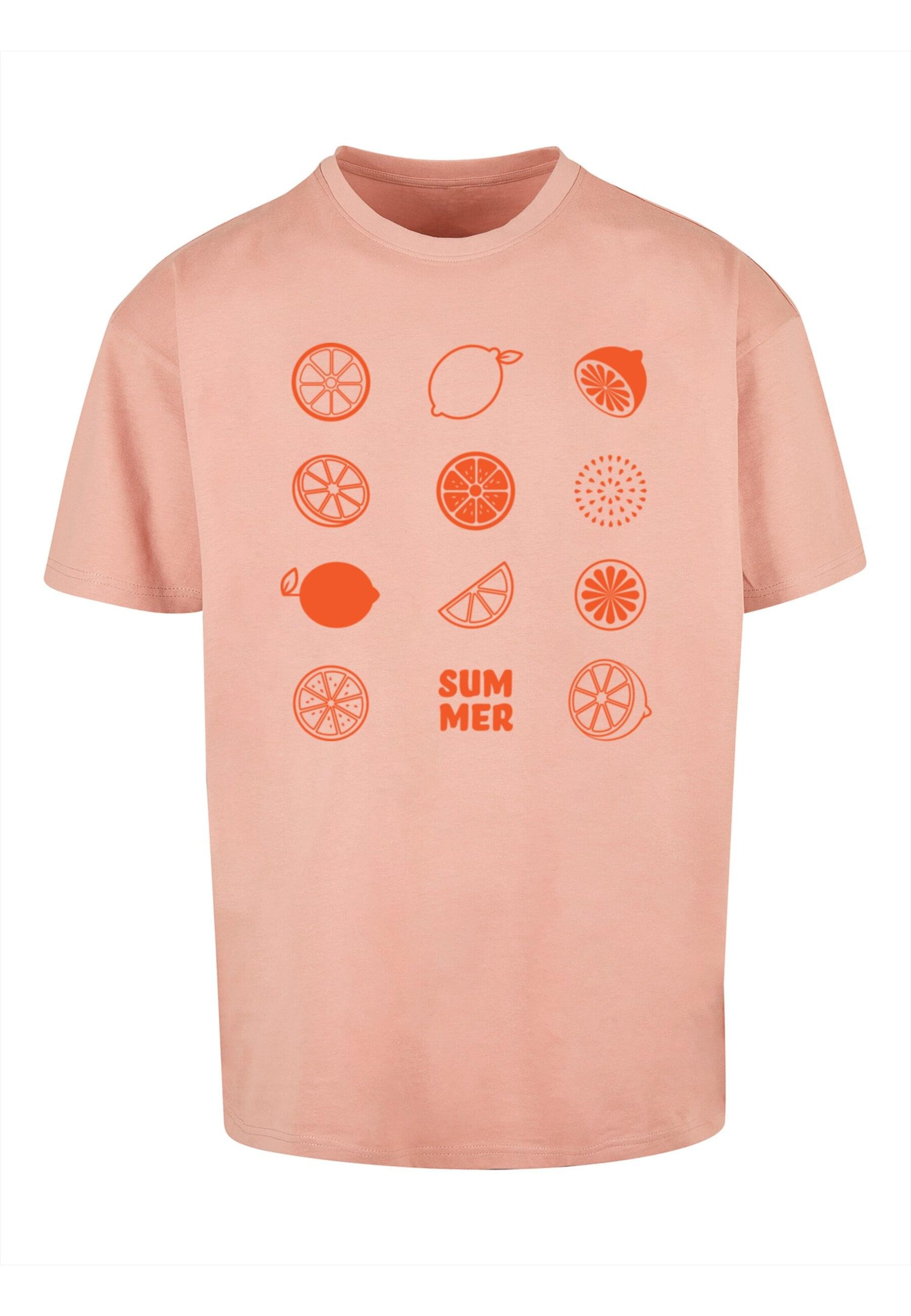 Merchcode T-Shirt 'Summer - Citrus' in Orange: Vorderseite