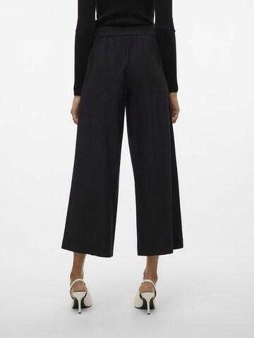 VERO MODA Loosefit Bukser med lægfolder i sort