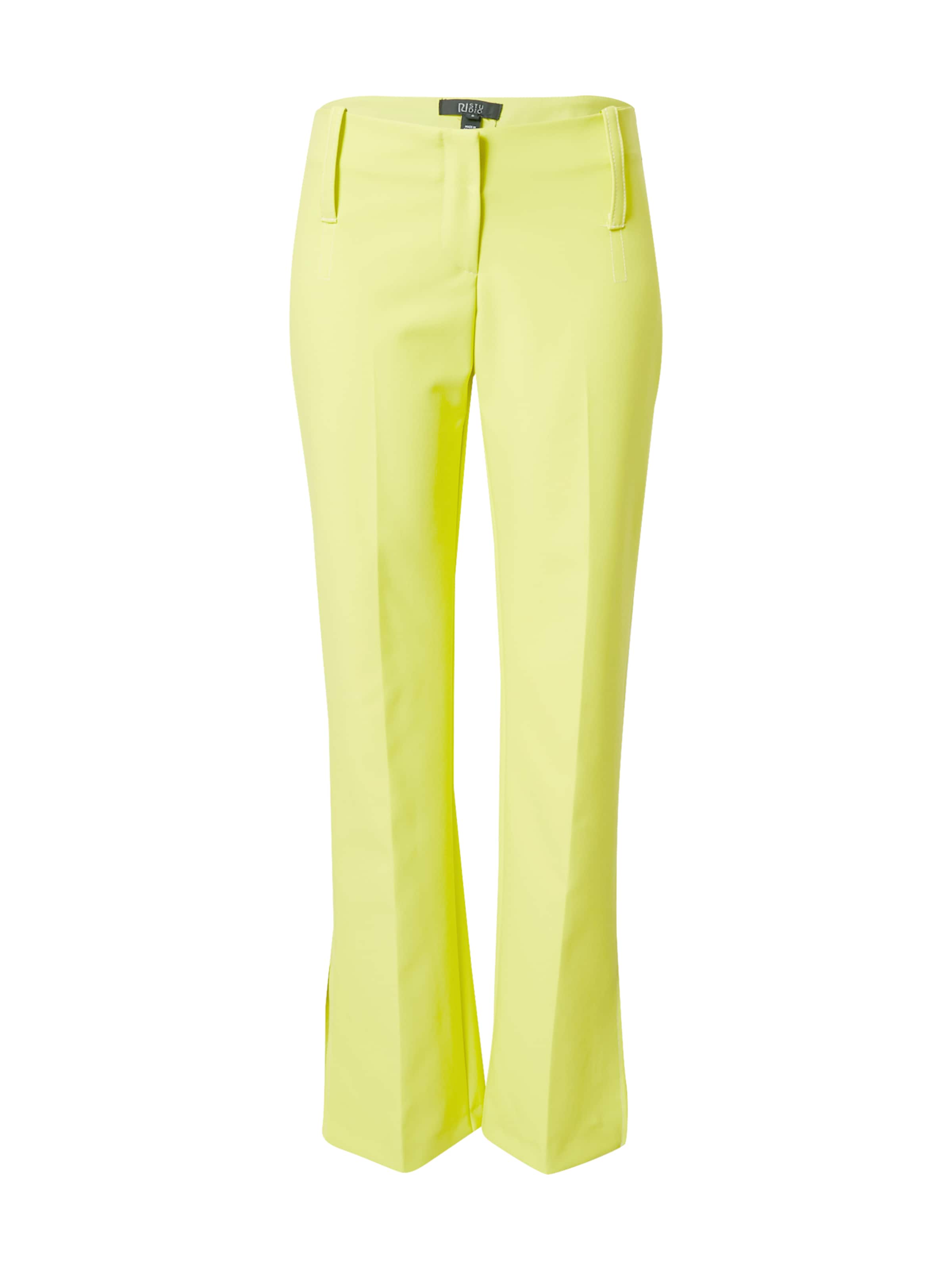 River Island regular Bukser med fals i gul: forside