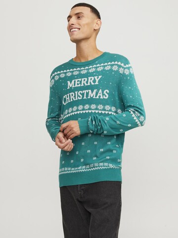 JACK & JONES Sweater in Green: front