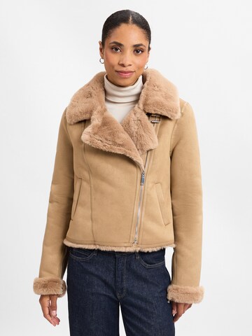 Marie Lund Between-Season Jacket 'Bacia' in Beige: front