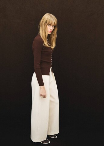 MANGO Knit Cardigan 'Twenties' in Brown