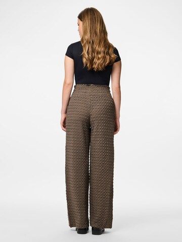 PIECES Regular Pants 'PCBROOKS' in Brown
