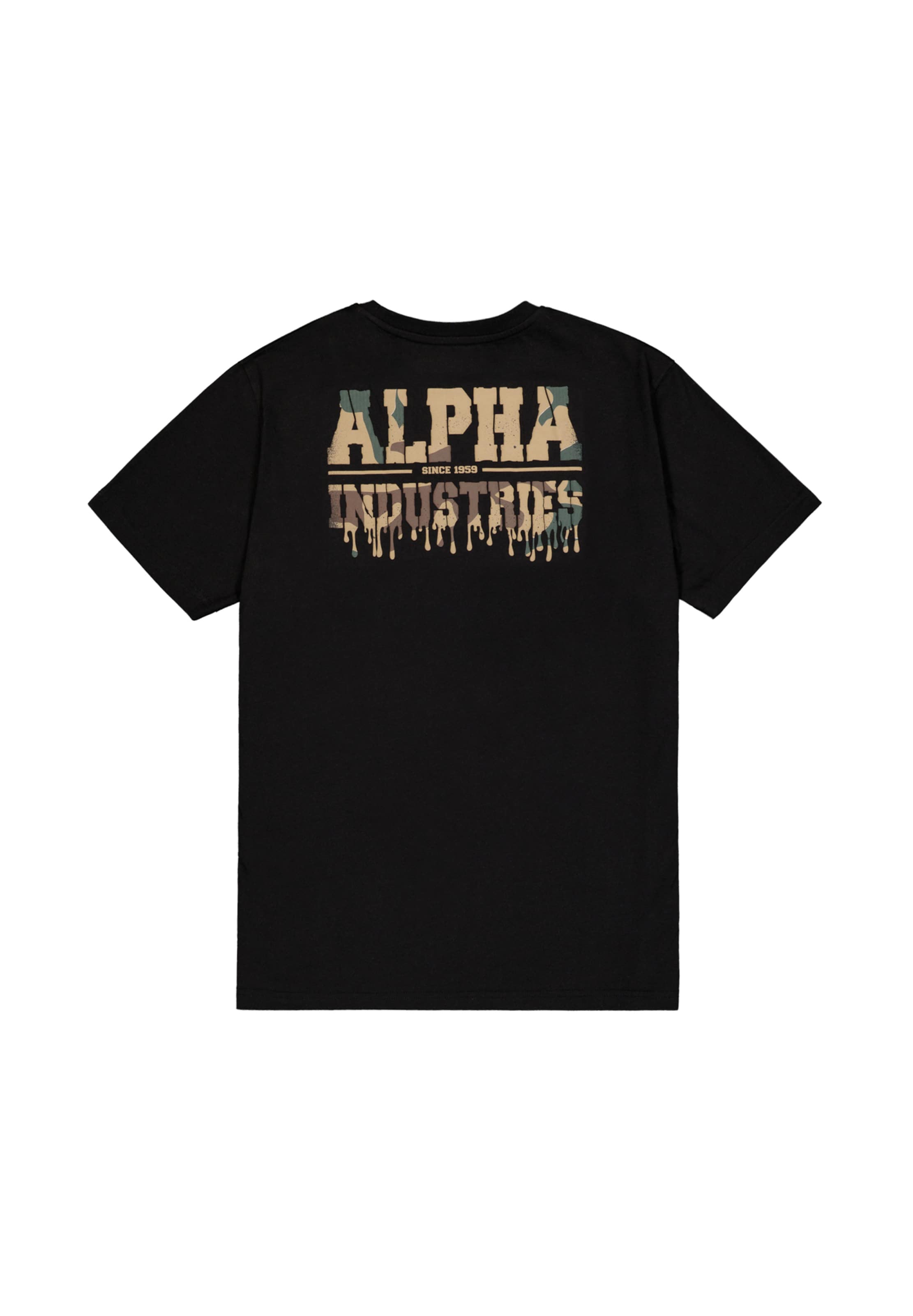 Tricou de la ALPHA INDUSTRIES pe negru