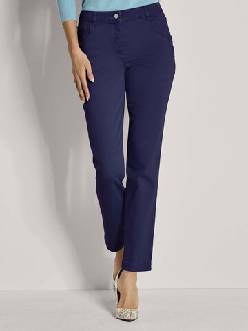 Effilé Pantalon MADELEINE en bleu : devant