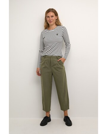 Kaffe Tapered Pleat-Front Pants 'Merle' in Green