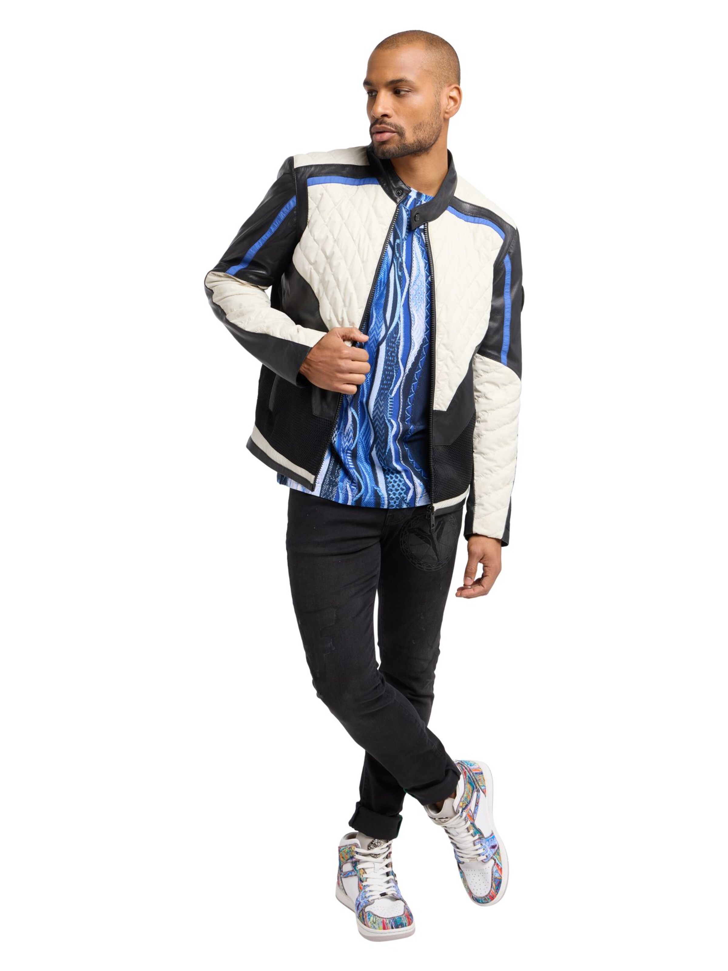 Carlo Colucci Übergangsjacke 'Depian' in Schwarz