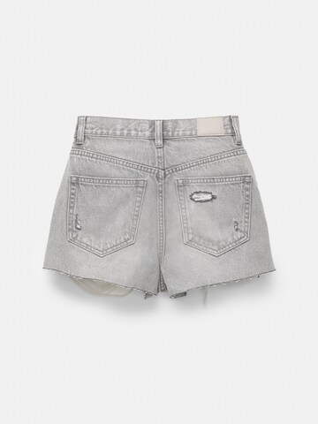 Pull&Bear Regularen Kavbojke | siva barva